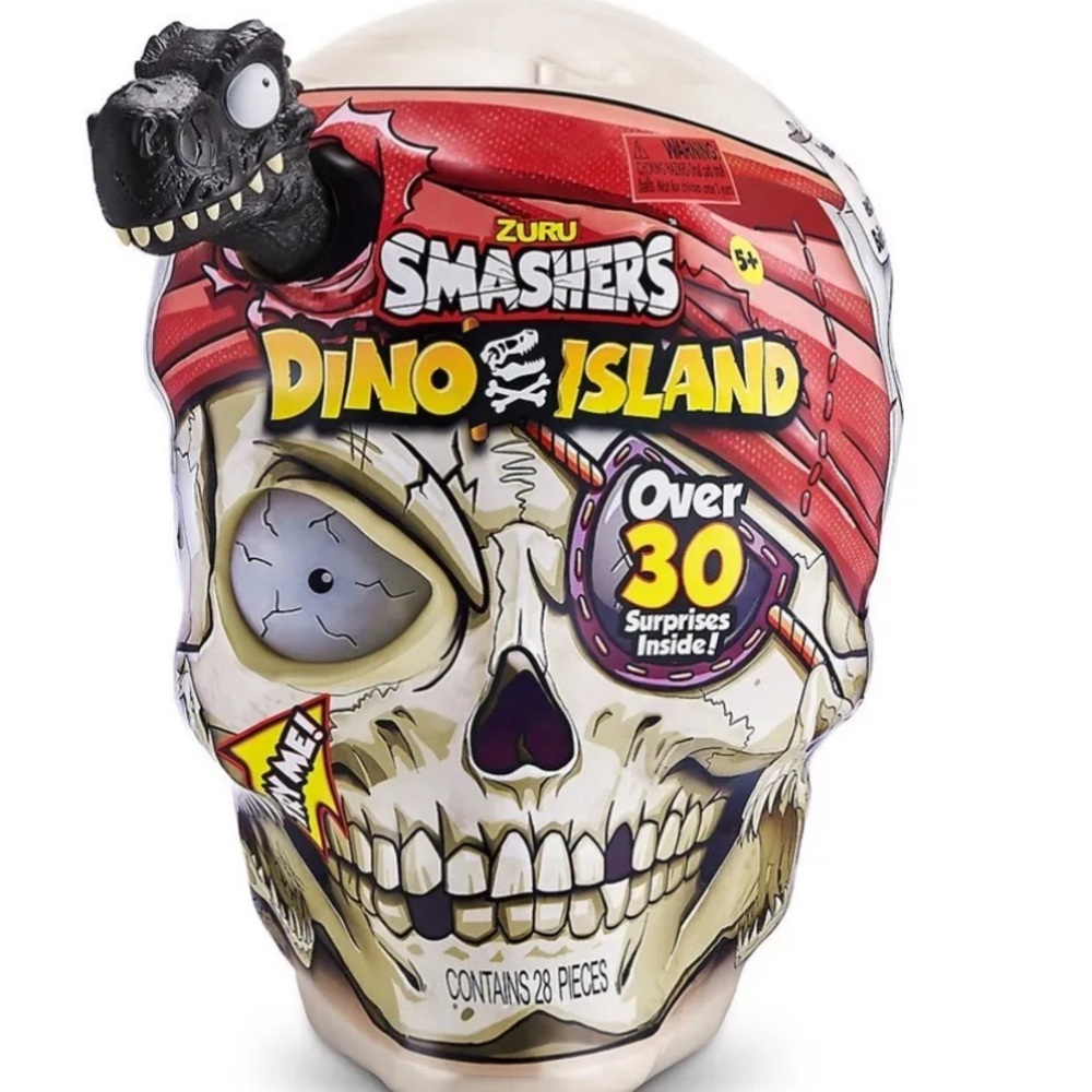Zuru Smashers DINO ISLAND Pirate Giant Skull, 30 Surprises, Black